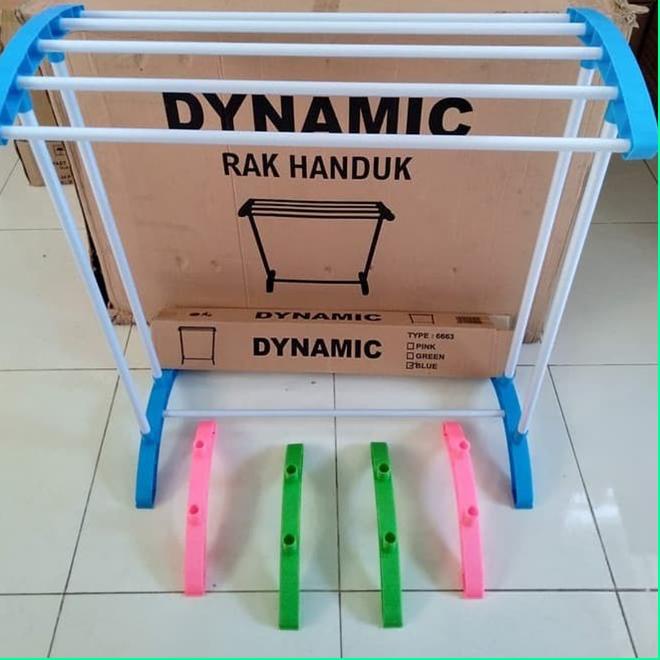 Jemuran Handuk stand 4 tiang bahan besi coating Dynamic 6663 seperti rak handuk vinoda G3E3