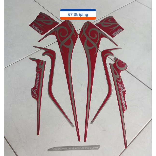 Sticker Motor Yamaha Fino Premium 2017 Merah / Red