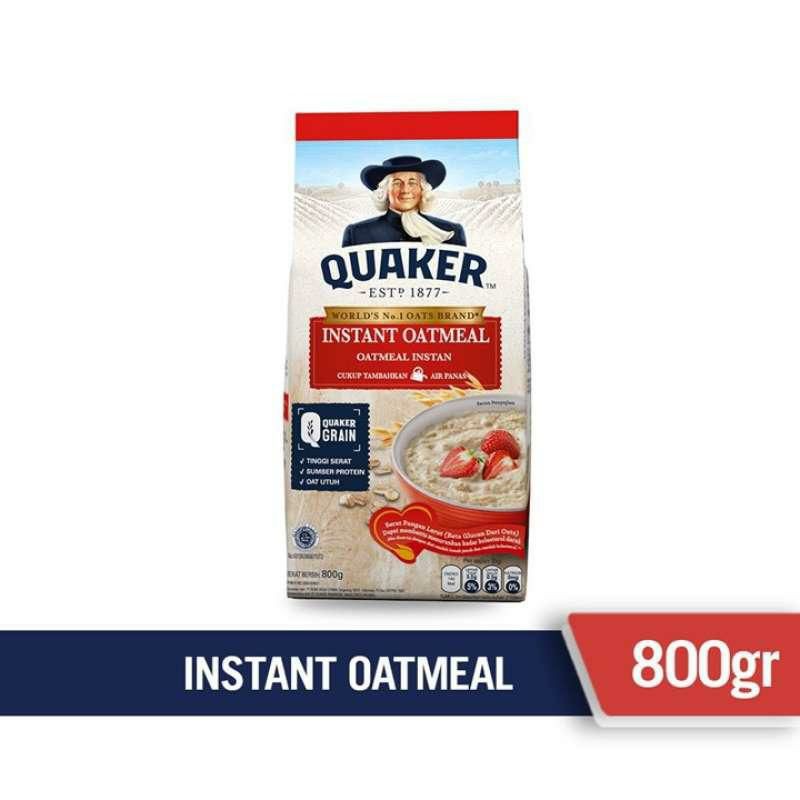 

Quaker Oatmeal Instant/quick cooking 800gr free mangkuk