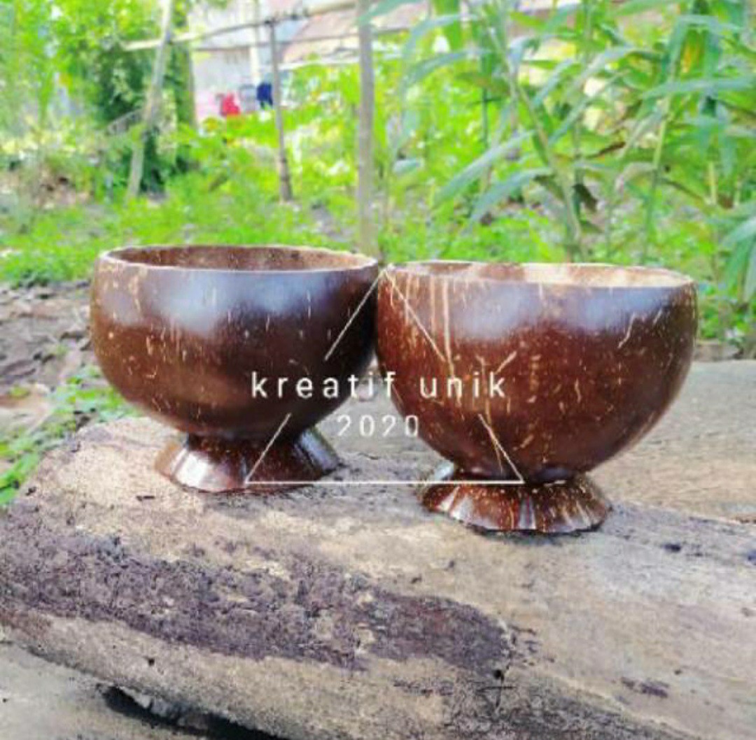 Mangkok unik tempurung kelapa mangkuk batok menarik murah | Shopee