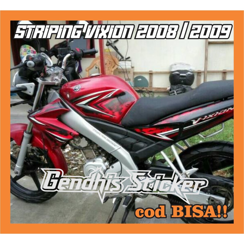 stiker list vixion old 2008 2009 merah