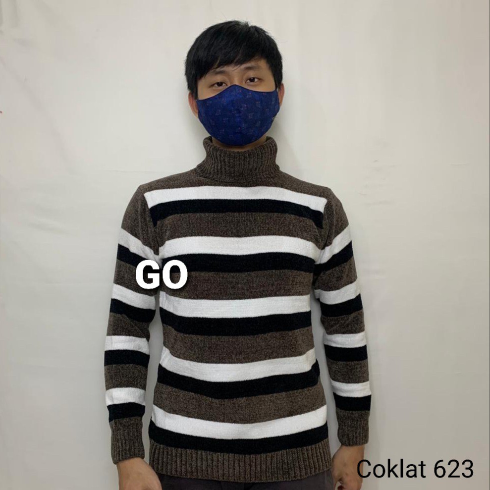 gos IMPORT SWEATER BAOPSSL 623 ECV Pakaian Pria Outerwear Sweater Original Lengan Panjang