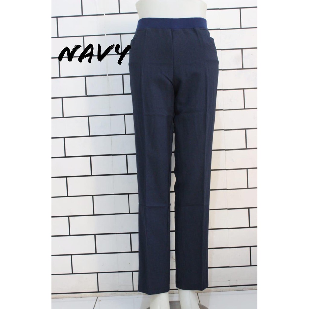 CELANA WANITA PINGGANG KARET SLIMFIT/CELANA FORMAL WANITA/PINGGANG KARET/CELANA BAHAN