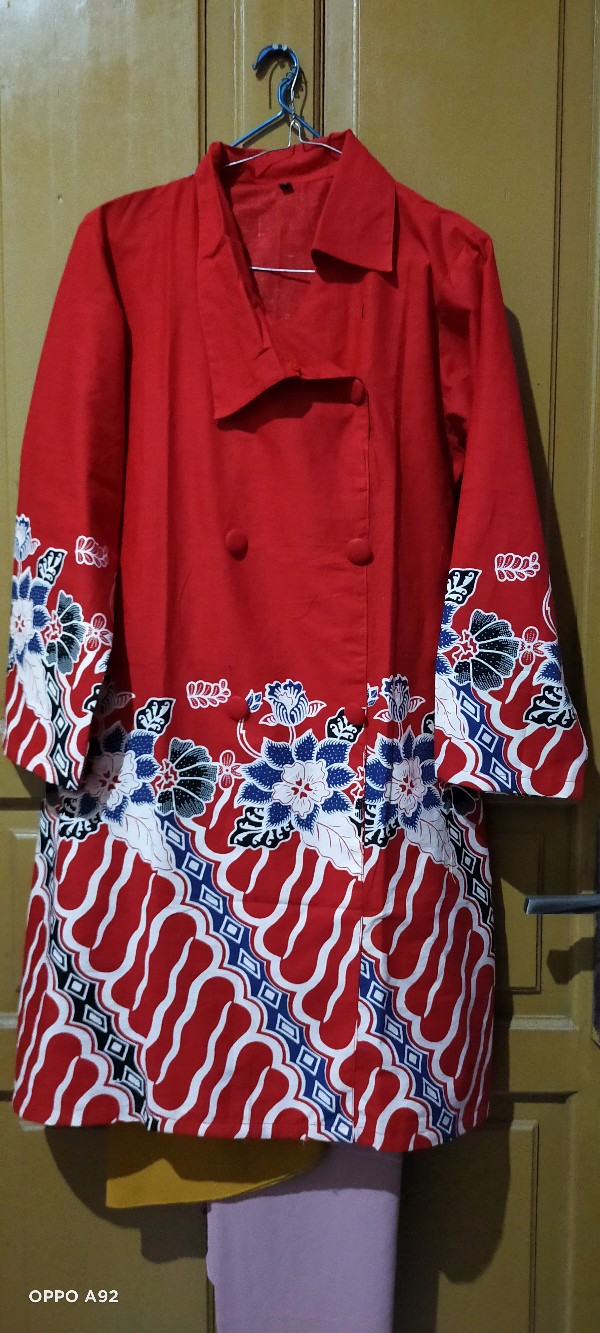 Rhamona Tunik Batik Busui Friendly | Dress Batik Kerja Lengan Panjang