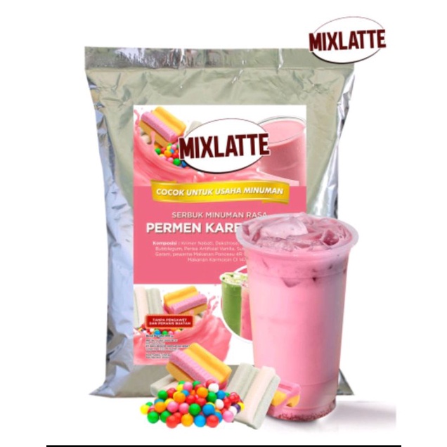 

MIXLATTE permen karet drink powder minuman rasa