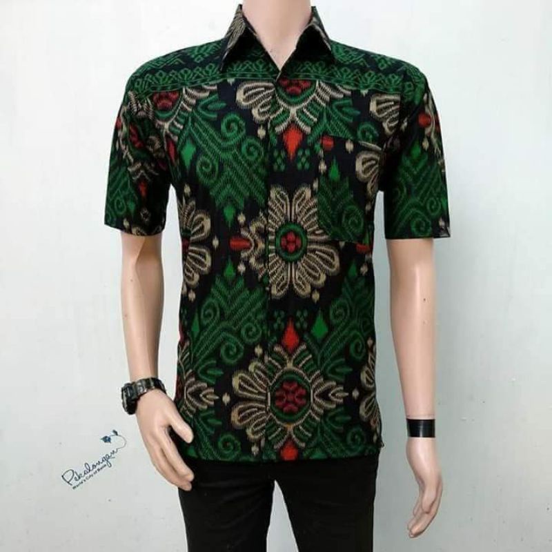 (COD) PROMO KEMEJA BATIK PRIA SIZE M L XL BSWART BATIK HRBO26 kenongo Hem