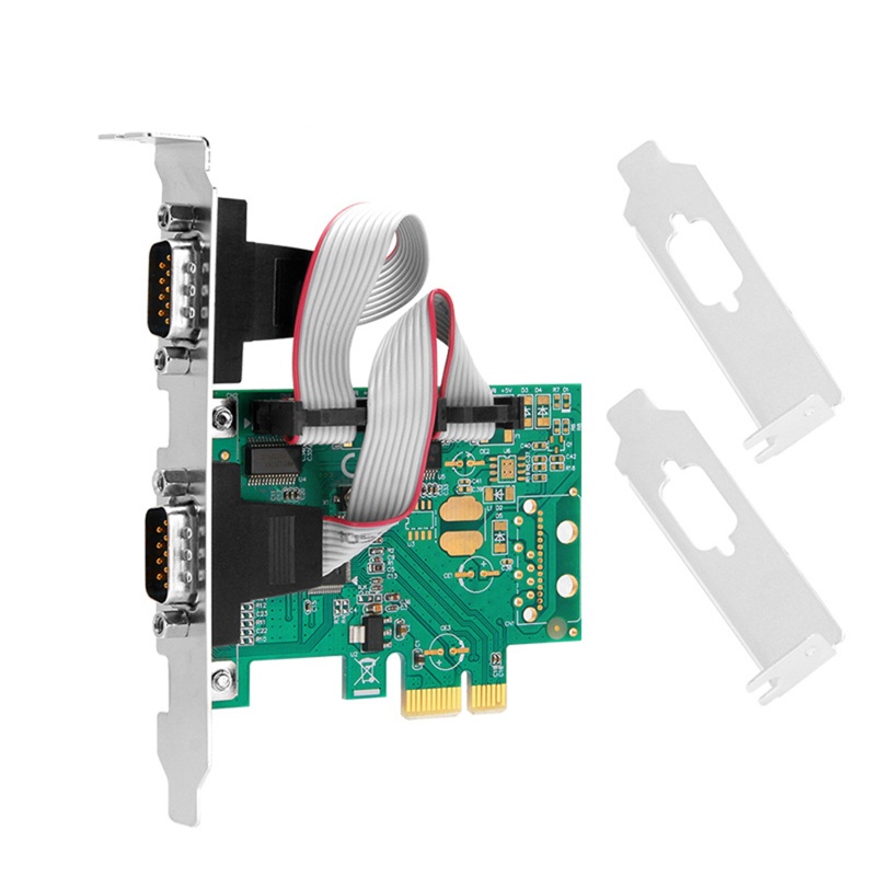 Btsg PCI-E Ke Dual Serial Combo Card RS232 PCI Untuk Express PCIe Adapter Card 2.5Gb/s Channel 1000kbps RS232 Cepat Stabil