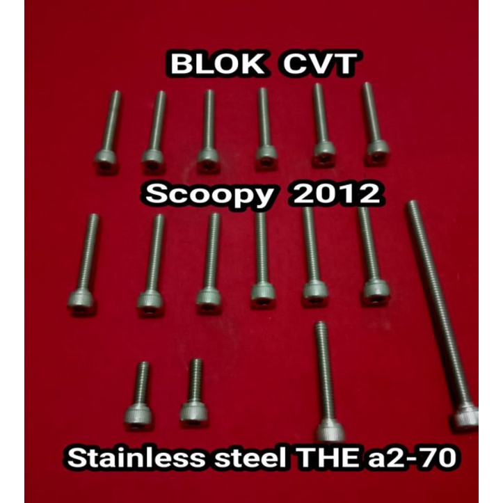 baut cvt scoopy fi set L stainless