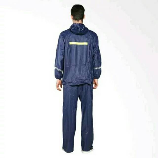 Jas hujan dolphin blue jaket celana pvc grosiran