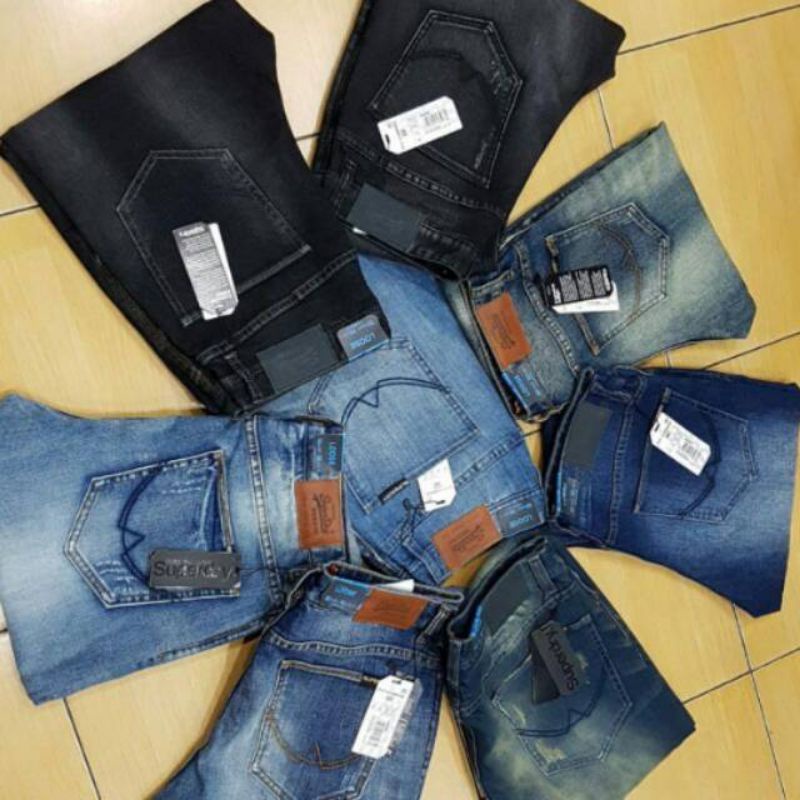celana panjang SUPERDRY slimfit stretch import original