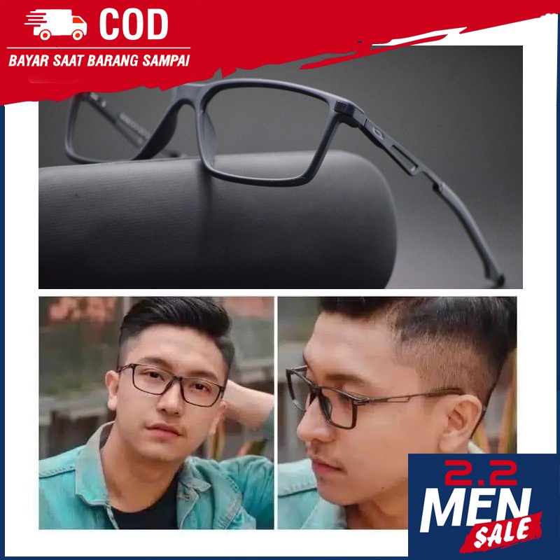 Kacamata minus Sporty frame kaca mata sport pria kaca mata wanita baca PHOTOCROMIC BLURAY 3218 0228 