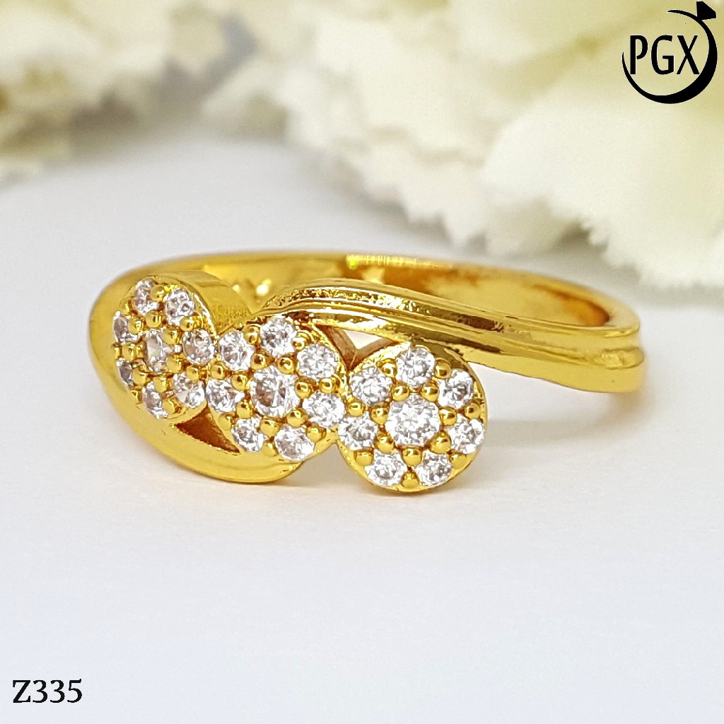 PGX Cincin Xuping Wanita Aksesoris Fashion Perhiasan Lapis Emas Premium - Z335