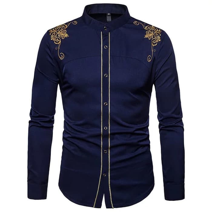 [bastile OT] kemeja pria katun stretch bordir var COlor