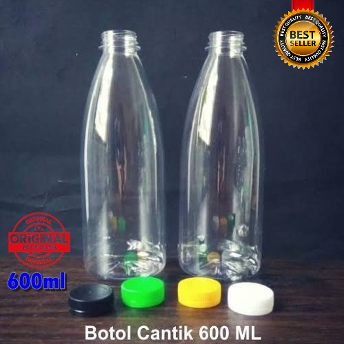 600ml BOTOL CANTIK pet plastik botol oval botol juice minuman