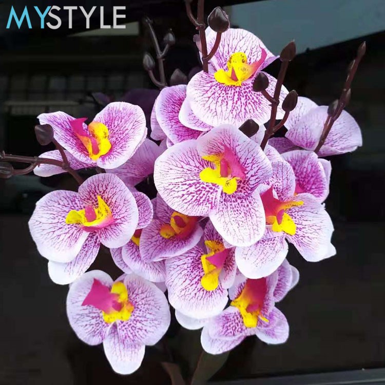 HAPPY TIME ANGGREK 20 ORCHID TANAMAN HIAS BUNGA PLASTIK BESAR BUNGA ARTIFISIAL MURAH