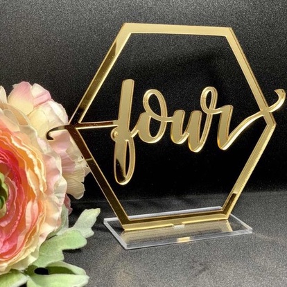 Name tag / nomor meja akrilik custom