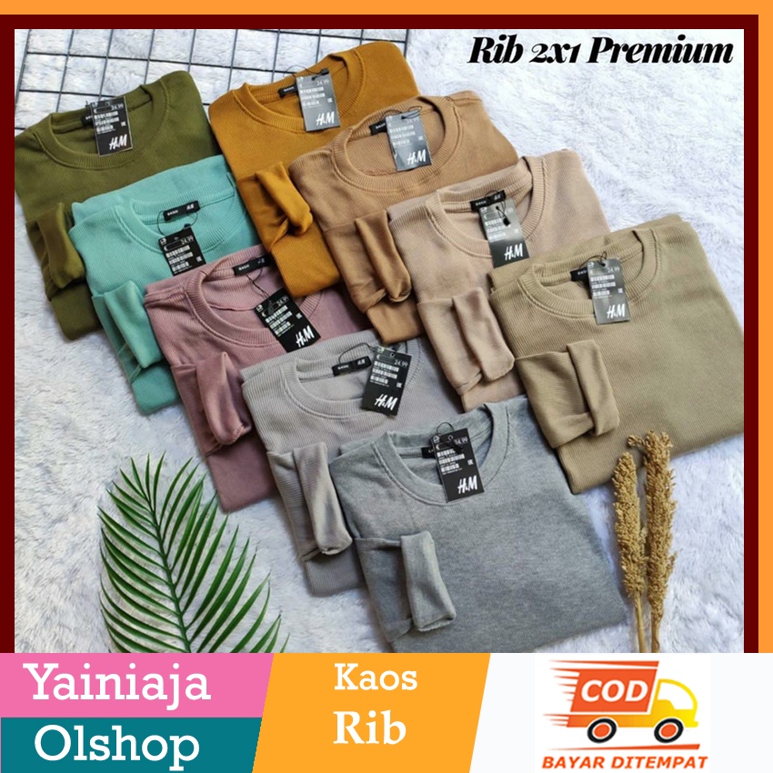 Kaos Rib panjang rajut premium basic TSHIRT KHANSA LONGSLEEVE BEST SELLER