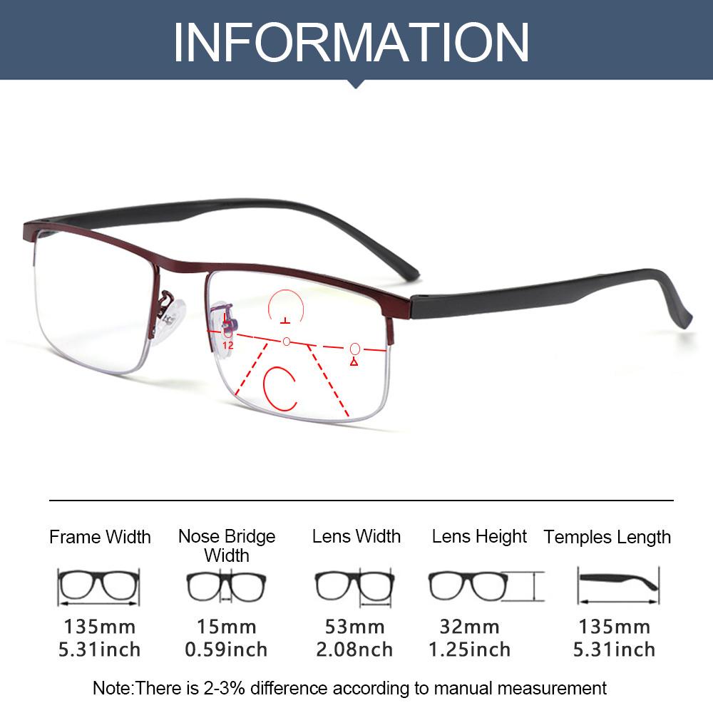 Lily Kacamata Baca Anti Blue Light Perlindungan Radiasi UV Retro Klasik Multifocal Bifocal Eyewear