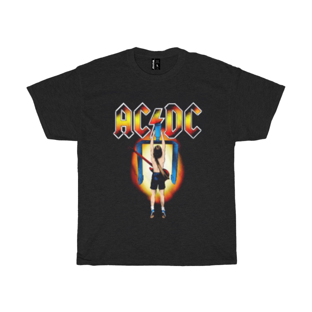 Ready Stock - T shirt Acdc Band Vintage Regular Fit Print On Cotton Material
