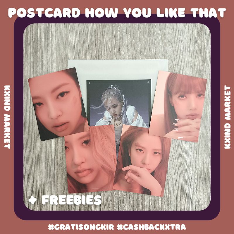 Postcard How You Like That Blackpink / album hylt Blackpink / hylt postcard rose / PC rose BP / Lisa