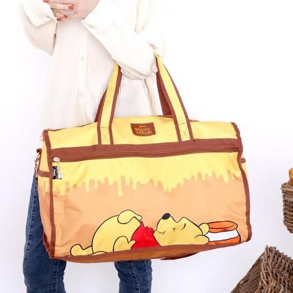 ACC TAS WANITA Tas Travel Disney Winnie the Pooh Besar Lucu Ori Taiwan Unik Jastip