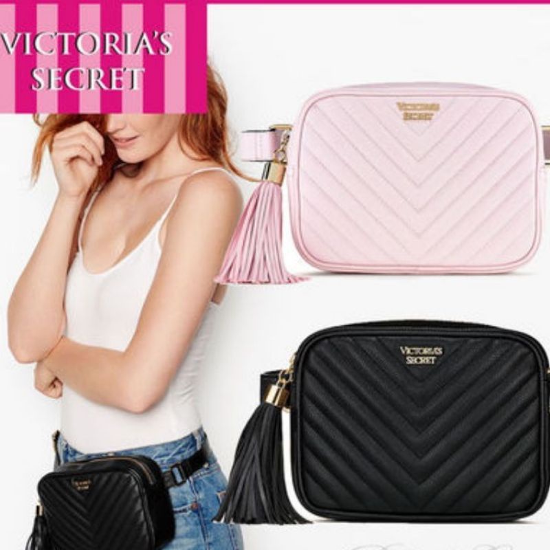 tas pinggang WB victoria's secret original counter tas cantik vs sling bag pink