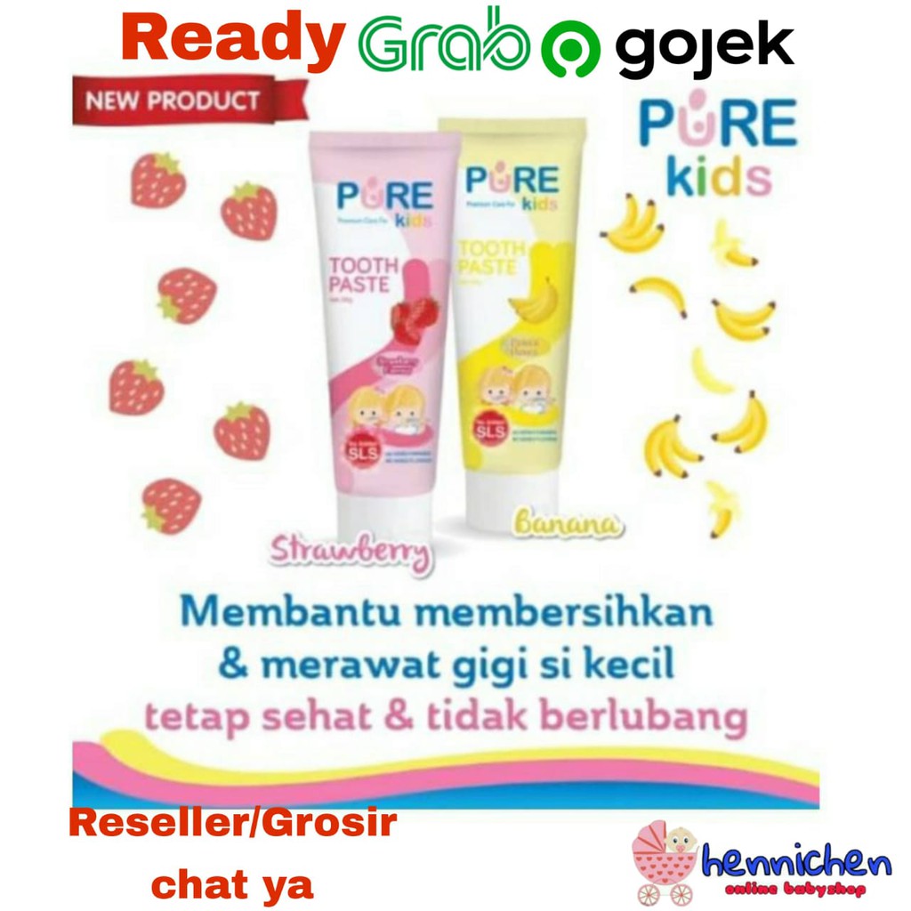 Pure BB Baby &amp; Kids Pasta Gigi / toothpaste / Odol Bayi Pure Kids 6m+