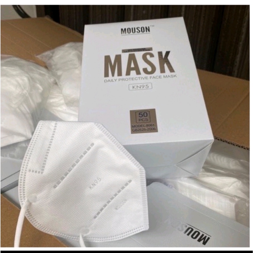 READY STOK Masker MOUSON KN95 5ply Emboss Premium Original isi 50pc/box