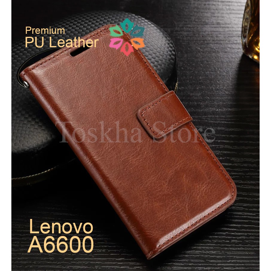 Wallet Case Lenovo A6600 Flip Leather Case