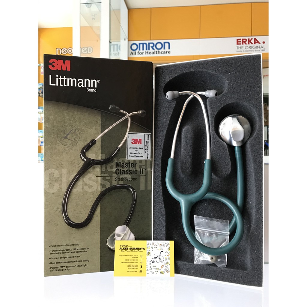 3m Littmann Master Classic Ii Stethoscope Pine Green Shopee Indonesia