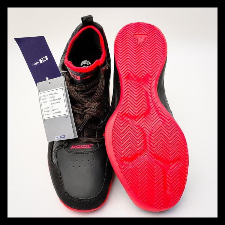 100%Original Dbl Ardiles Pride 2 / Pride2 Sepatu Olahraga Basket Original 100% - Hitam Merah, 39