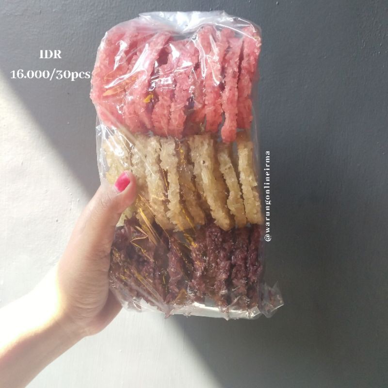 

Rengginang isi 30pcs/bks, Besar, Asli mekar
