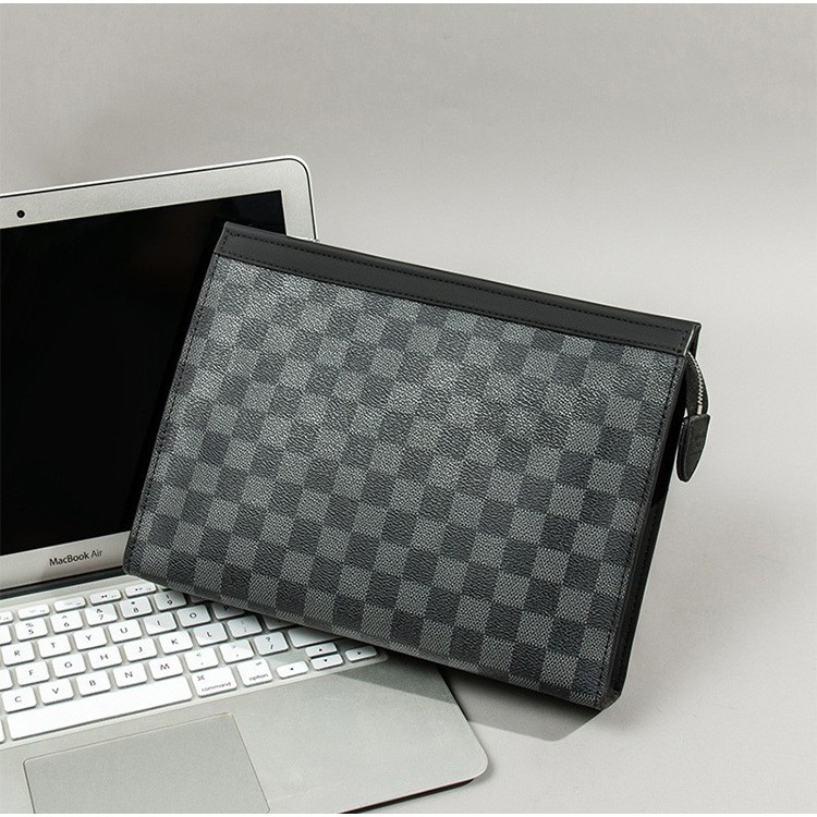 Clutch Pria Murah / Clutch Kantoran Import PU High Quality MB0821 Handbag Clutch Motiv Damier