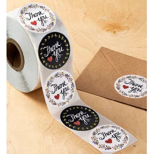

Label Sticker THANK YOU stiker kemasan hamper kue souvenir kado pesta S