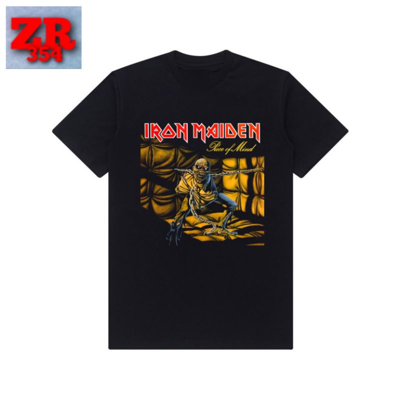 KAOS IRON MAIDEN | KAOS BAND IRON MAIDEN PIECE OF MIND | T SHIRT BAJU DISTRO MUSIK METAL PRIA WANITA