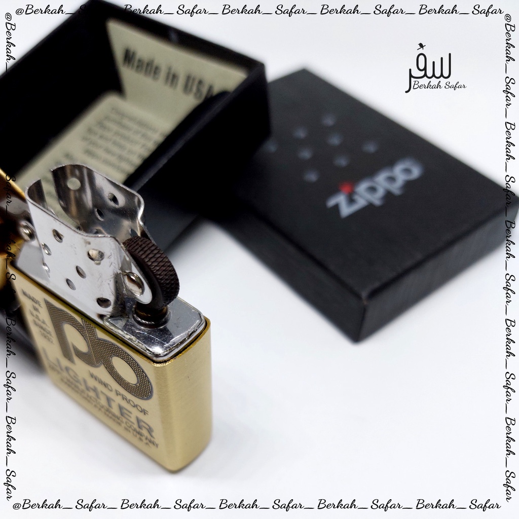 Korek Zippo Gold Matte Grafir Zippo Lighter Premium Grade Ori - Free Box