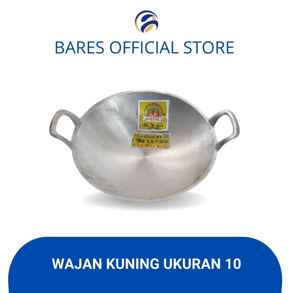 Wajan no 10 20cm penggorengan tebal  aluminium  KR KUNING souvenir