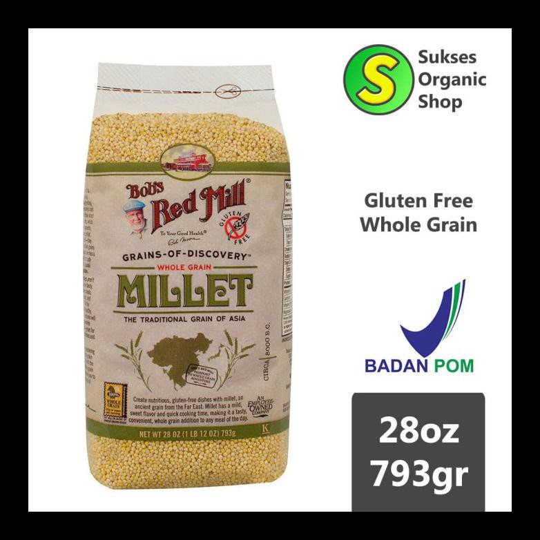 

SALE! HULLED MILLET GLUTEN FREE WHOLE GRAIN | BOB'S RED MILL | 793GR PALING MURAH