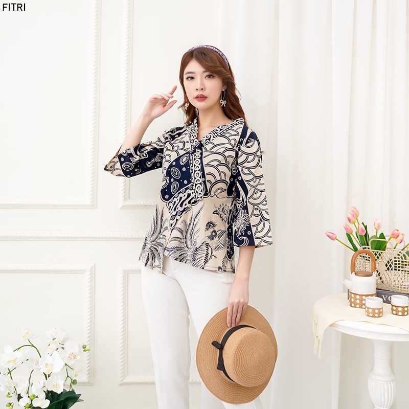 FITRI TOP STANDAR &amp; JUMBO - Atasan Batik Wanita Blouse Wanita