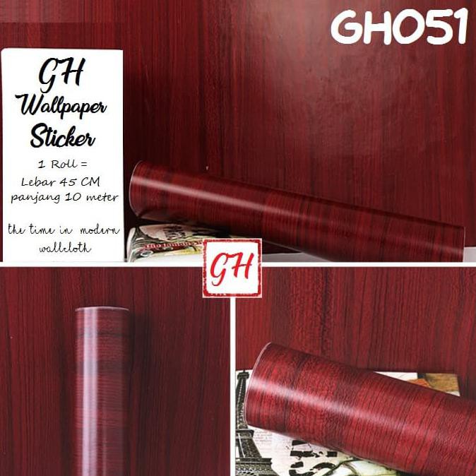 Aman Wallpaper Sticker Gh051 - Kayu Coklat Hot Sale