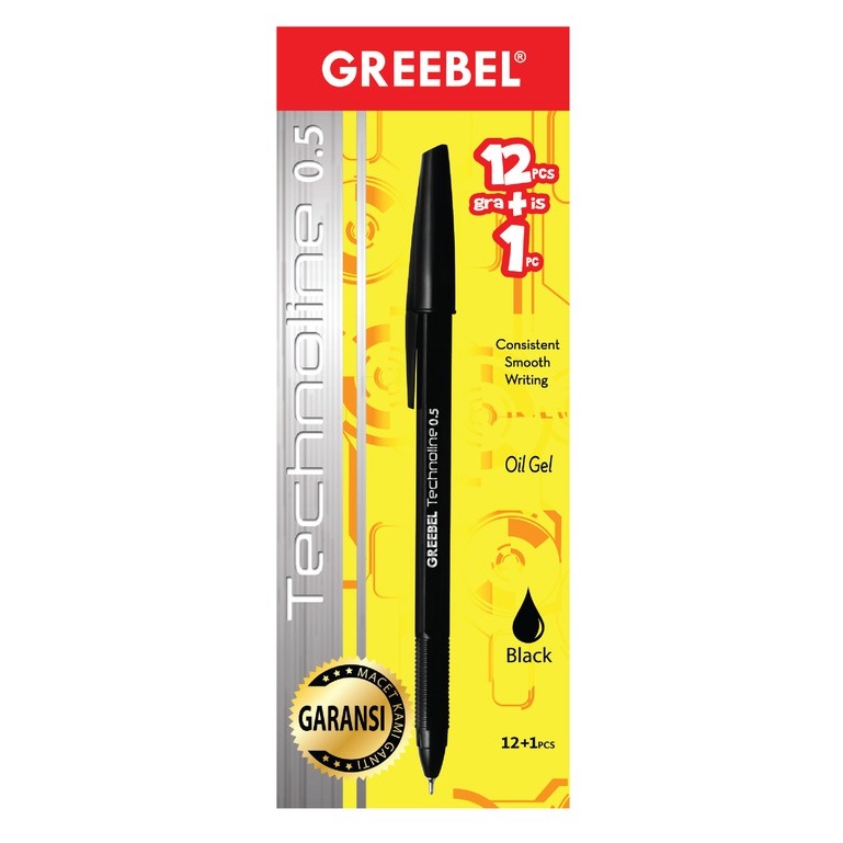 

Gramedia Banjarmasin - Greebel Ballpen Technoline 0.5 Black (12+1)