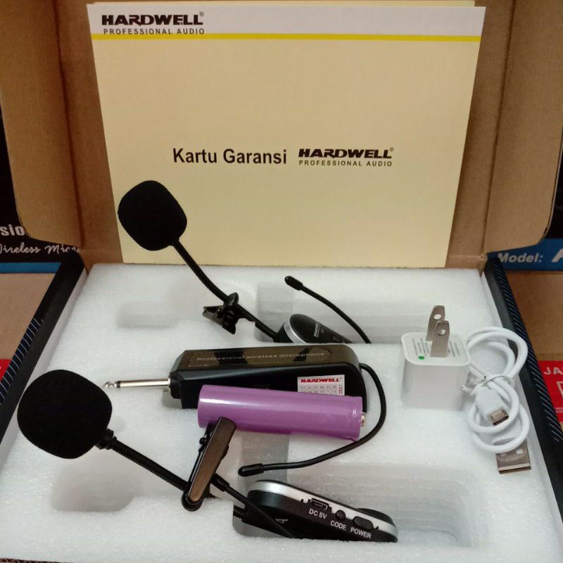 Microphone wireless hardwell C2 / Harwell H2 original garansi resmi free busa mic