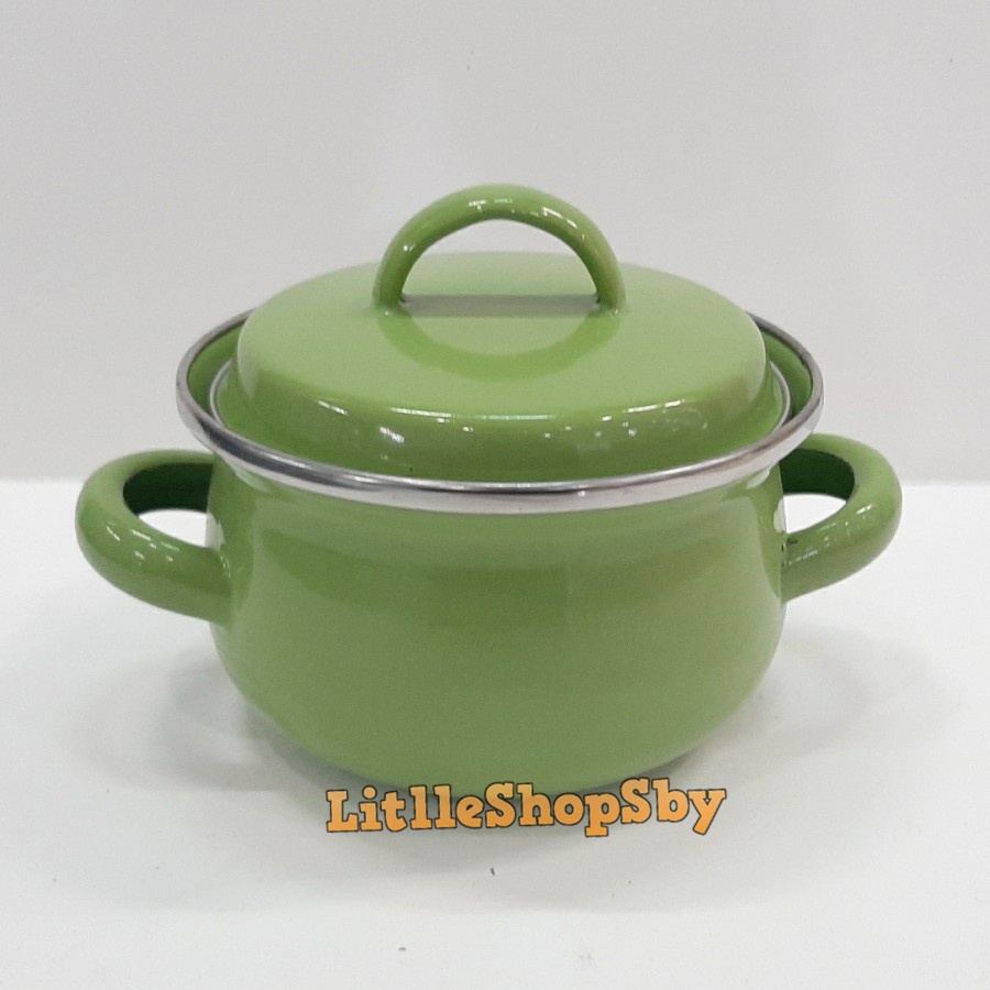 Panci Enamel kecil minipot 12cm Hijau