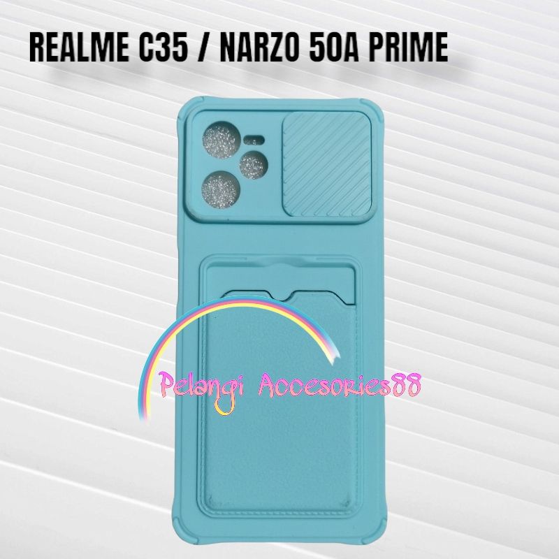 CASE REALME C35 / NARZO 50A PRIME CASE SOFTCASE SLEDING WARNA WARNI SLOT CARD