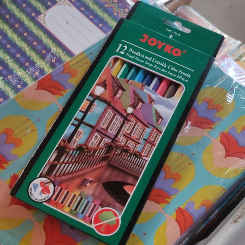 

Pensil warna Joyko bisa dihapus 12 warna