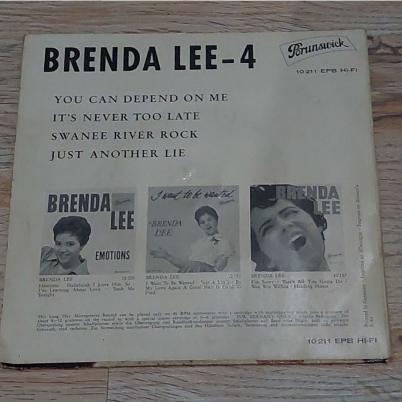 Kaset Vinyl Piringan Hitam 7&quot; Brenda Lee-4