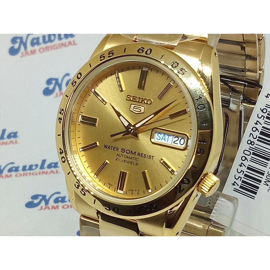 Seiko 5 SNKE06K1 Gold Polished Stainless Steel -Jam Tangan Pria SNKE06