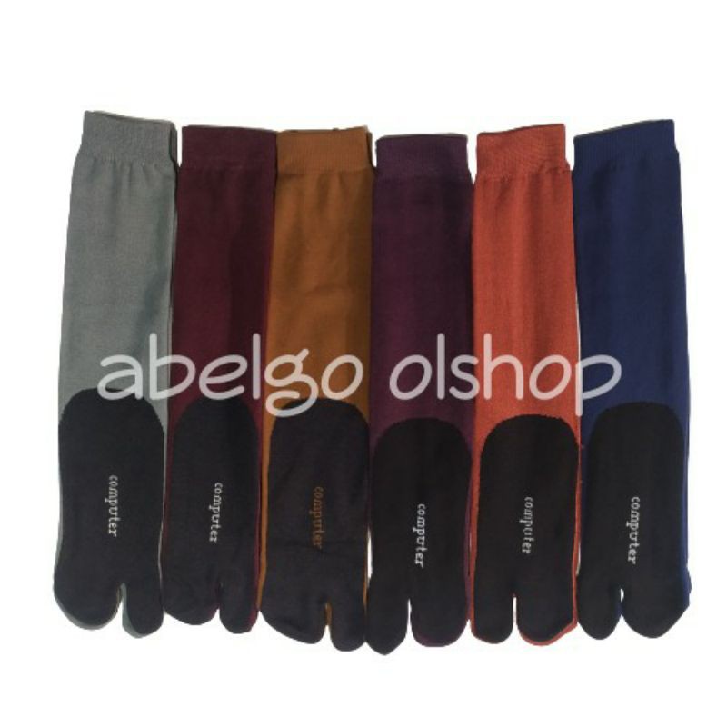 kaos kaki jempol polos telapak hitam/kaos kaki jempol polos bahan katun nylon lembut