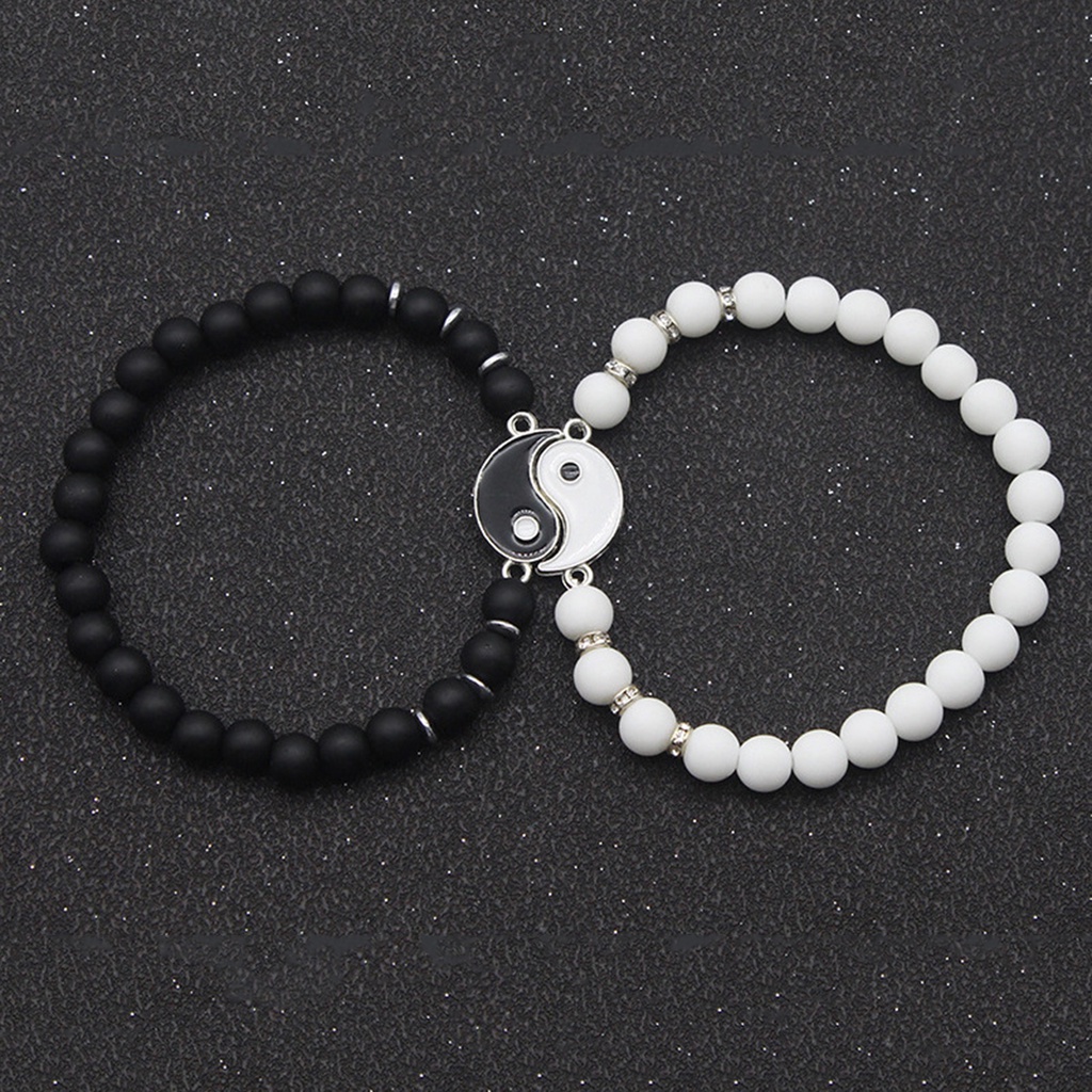 Hu Hu Hu Hu Hu Alat Bantu Pasang Kacamata♡ Gelang Tangan Pasangan / Pria / Wanita Adjustable Desain Tai Chi Gaya China Untuk Kencan