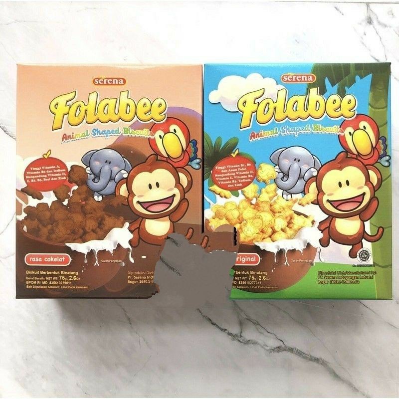 Serena folabee animals biscuit coklat / original 75 gram